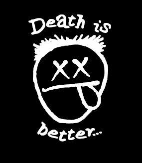 Death Is Better - face logo TS men (L)